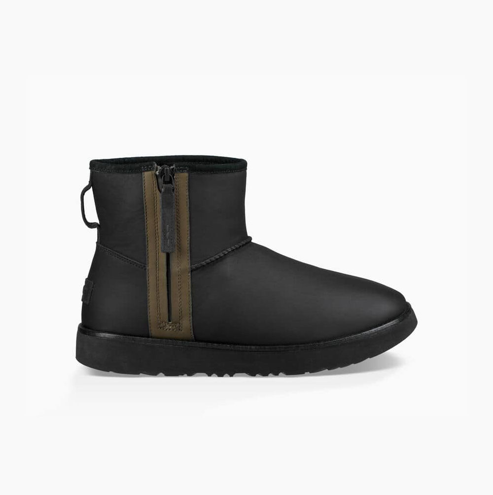 UGG Classic Mini Zip Weather - Boots Herre - Svart (NO-L066)